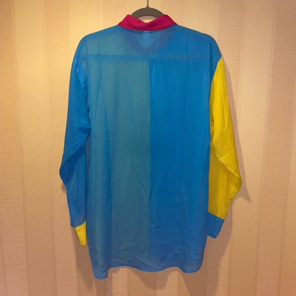 AMERICAN APPAREL Color Block Chiffon Shirt - Picture 4 of 8